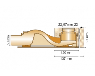 Sistema de desagüe Schlüter-KERDI-LINE-F 50 para platos de ducha sin barreras