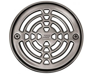 Set rejilla/marco Diseño 1 acero inox redondo Schluter KDR15ED1SR