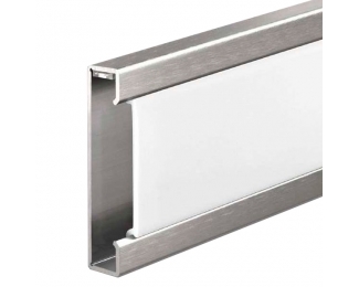 Perfil de zócalo o de cenefa aluminio cepillado 2,5m Schluter DESIGNBASE-QD-AEEB