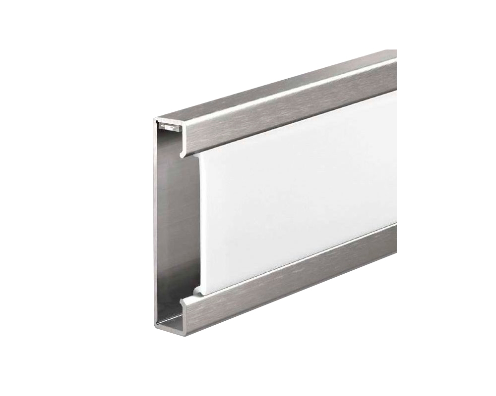 Perfil de zócalo o de cenefa aluminio cepillado 2,5m Schluter DESIGNBASE-QD-AEEB