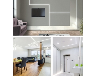 Perfil de cartón-yeso LED cruce 14,5x29cm