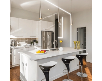 Perfil de cartón-yeso LED recto 200x14,5cm