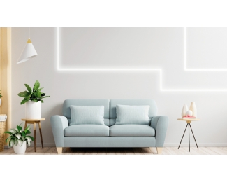 Perfil de cartón-yeso LED recto 200x14,5cm