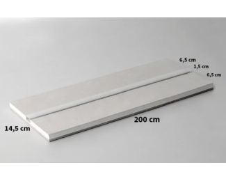 Perfil de cartón-yeso LED recto 200x14,5cm