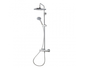 Columna de ducha termostática con rociador de 200mm cromo Galindo 50049300