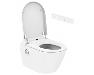 Inodoro-bidé suspendido con función de lavado y secado SFA Saniwash