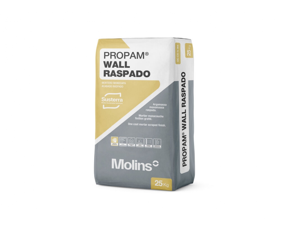 Revestimiento monocapa Propam Wall Raspado saco 25kg