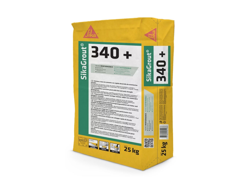 Grout cementoso de altas prestaciones SikaGrout-340 + saco 25kg