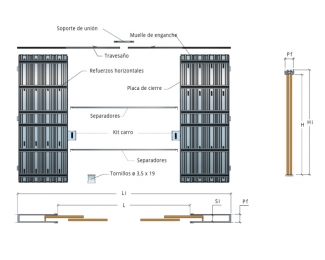Premarco con jambas Scrigno Granluce Doble para cartón yeso