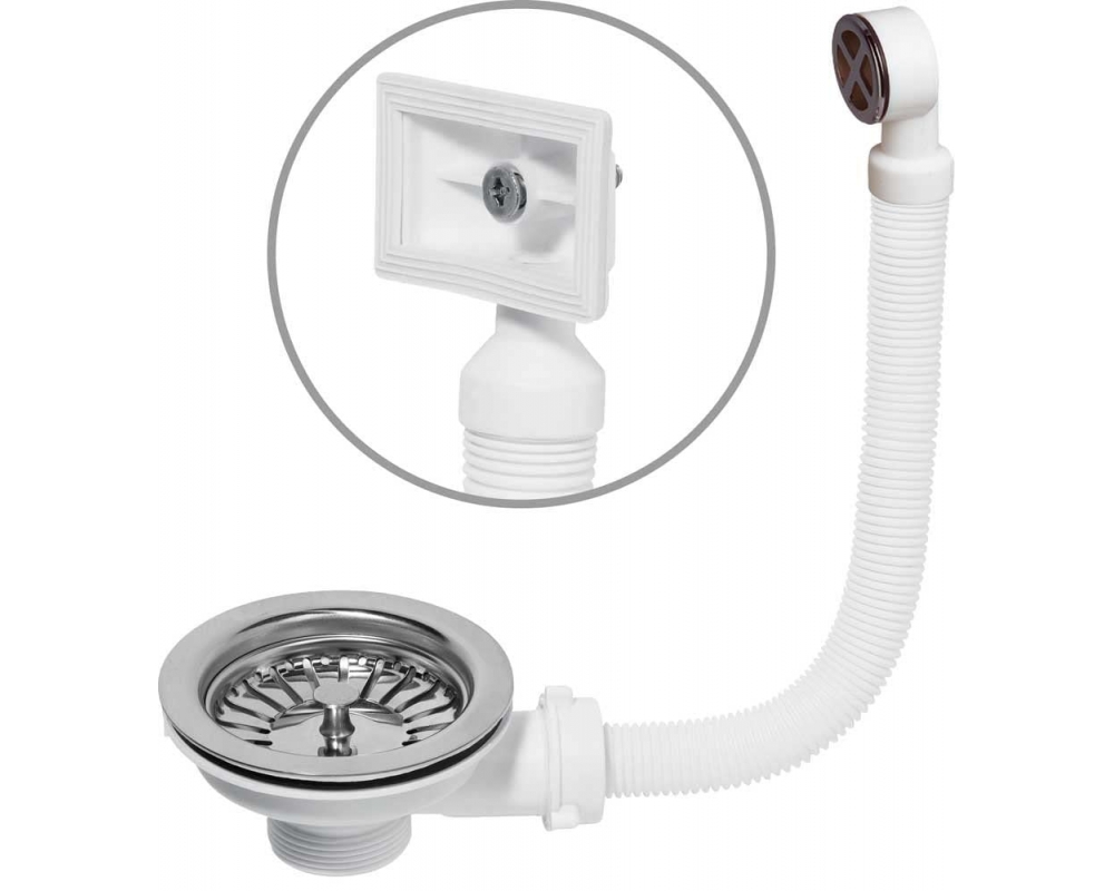 Válvula cestillo inox con rebosadero Wirquin