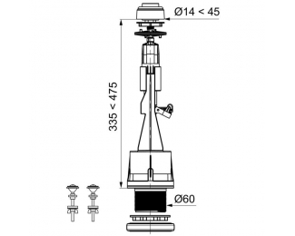 Mecanismo de descarga interrumpible Star & Stop Wirquin Aquacontrol