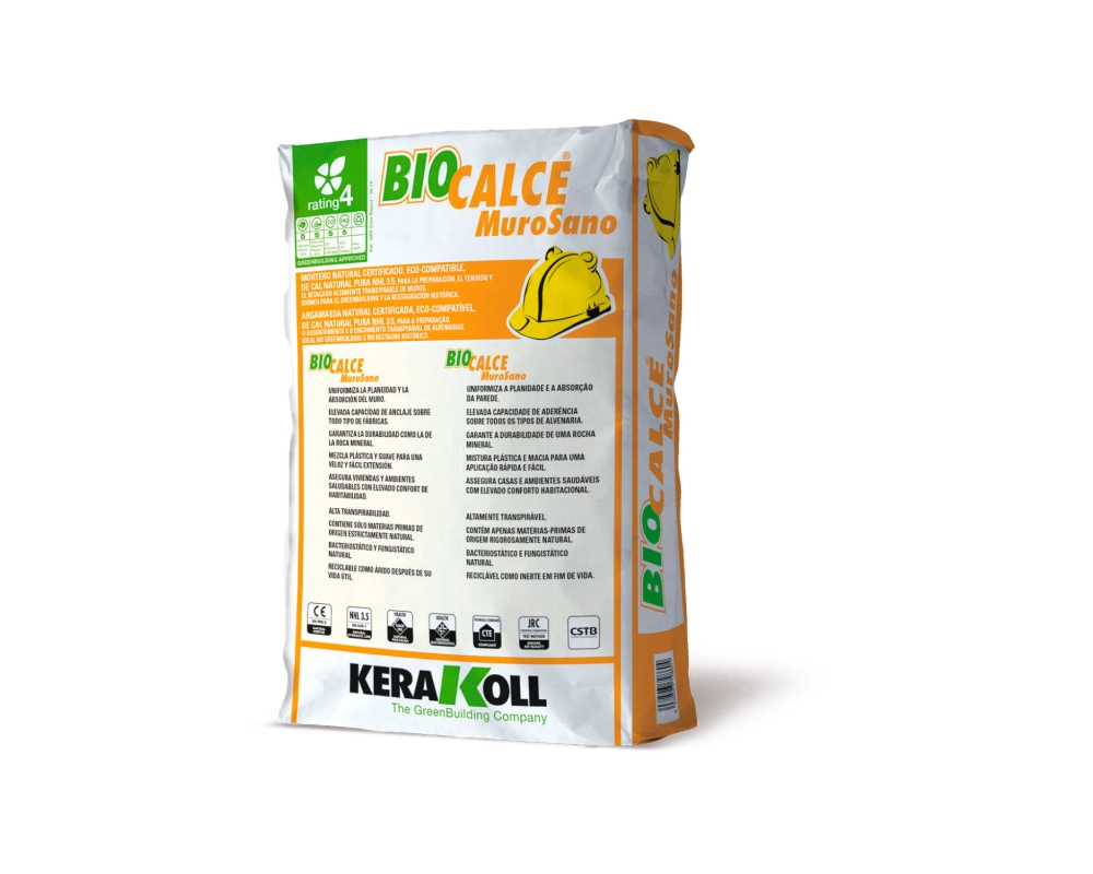 Mortero universal M5 Kerakoll Biocalce Murosano saco 25kg