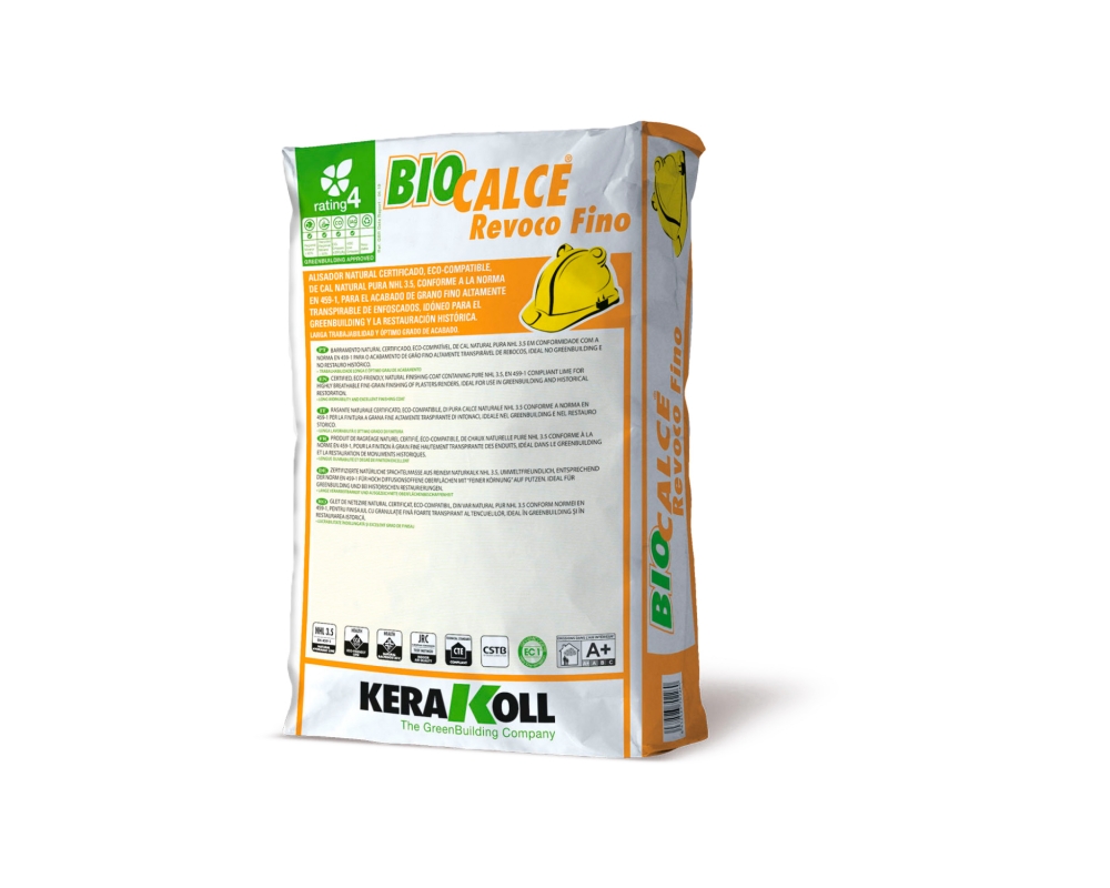 Alisador transpirable Kerakoll Biocalce Revoco Fino saco 25kg
