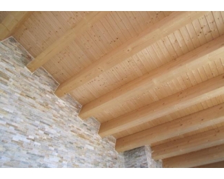 Panel sándwich friso de abeto natural 2.500x600mm Ondutherm H16+A100+FAN10