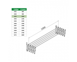 Tendedero extensible kit 1000mm Amig Mod. 1
