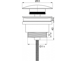 Válvula Wirquin Quick-Clac de latón con tornillo