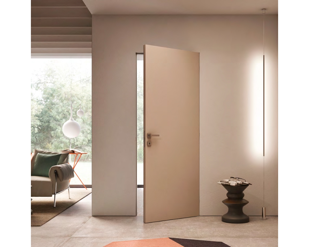 Puerta abatible enrasada y minimalista Scrigno Filo44