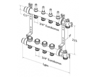 Colector compacto con caudalímetro Roth HKV-CL-3
