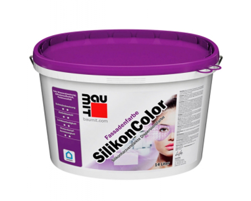 Pintura con resina de silicona Baumit SilikonColor color 0888 bote 14L