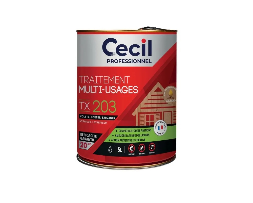 Tratamiento multiusos insecticida y fungicida para madera TX203 bidón 5L