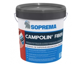Impermeabilizante de caucho con fibras Soprema Campolin Fiber gris 20kg