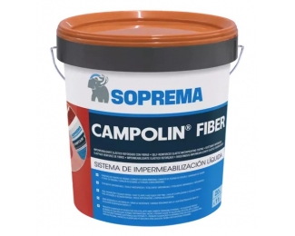 Impermeabilizante de caucho con fibras Soprema Campolin Fiber teja 20kg