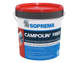 Impermeabilizante de caucho con fibras Soprema Campolin Fiber rojo 20kg