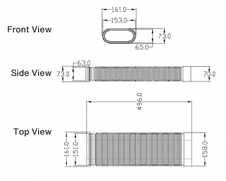 Flexible para conexión directa con ComfoAir FIT 450mm Zehnder CK150