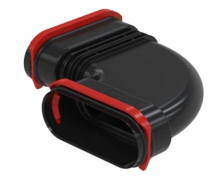 Curva plana 90º para ComfoTube Flat 51 Zehnder 990322201