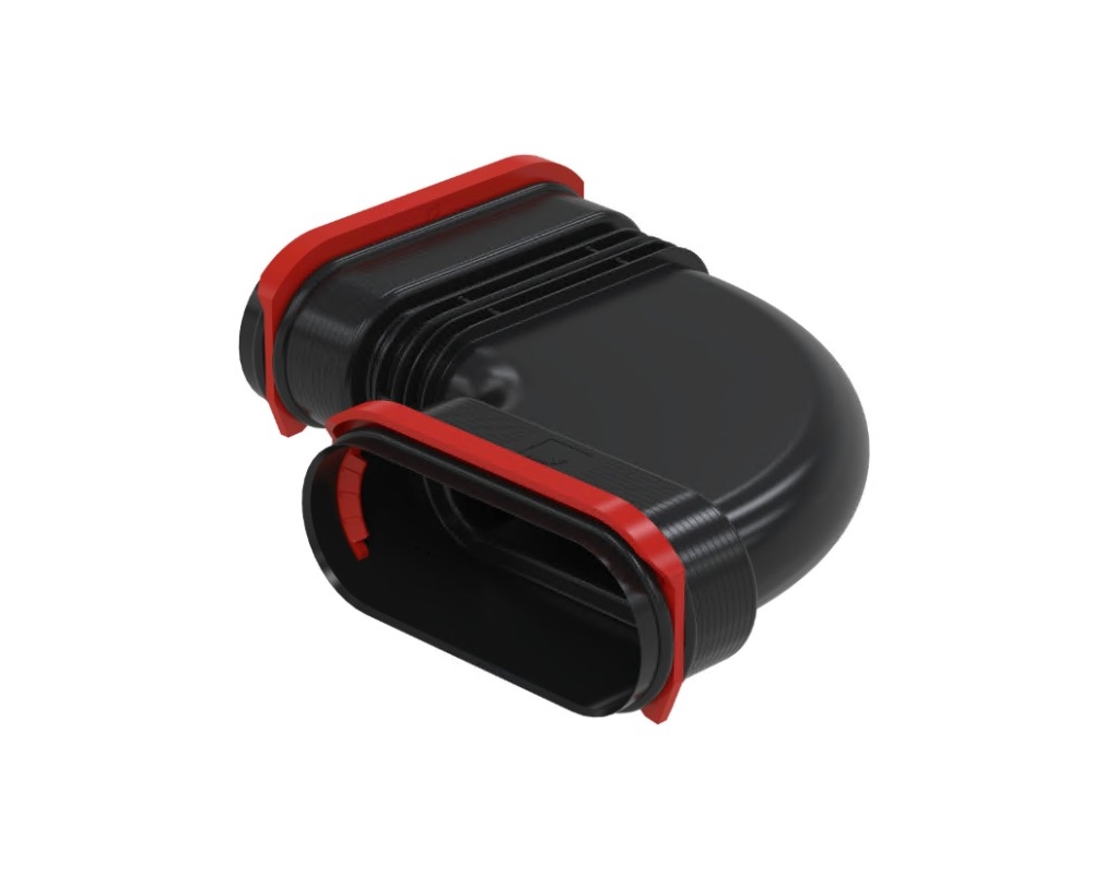 Curva plana 90º para ComfoTube Flat 51 Zehnder 990322201