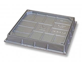 Marco y tapa reversible aluminio 40x40cm Maco 751040