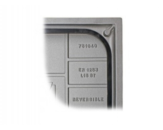 Marco y tapa reversible aluminio 50x50cm Maco 751050