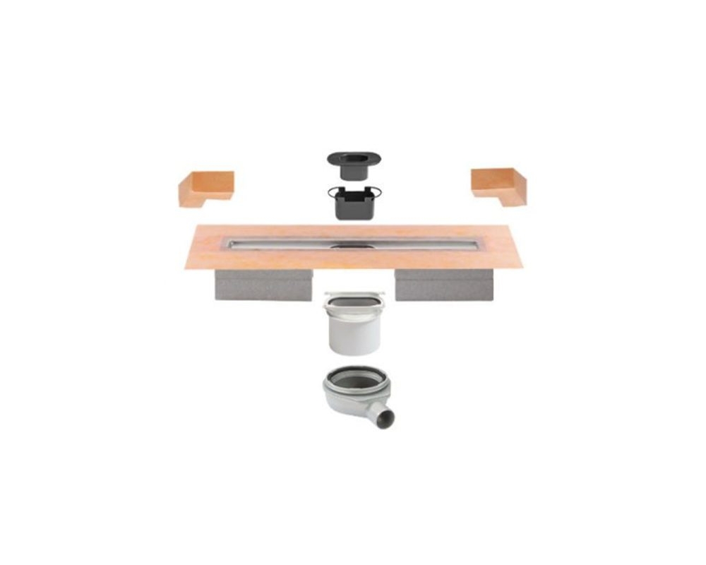 Set completo de desagüe lineal para ducha Schlüter KERDI-LINE-H 50 G2