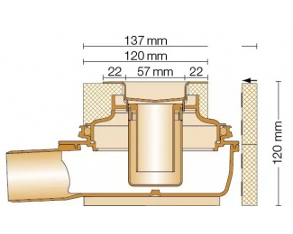 Set completo de desagüe lineal para ducha Schlüter KERDI-LINE-H 50 G2