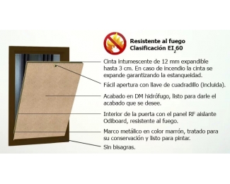 Tapa de registro EI2 60 para instalaciones 40x40cm Maydisa