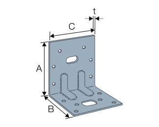 Escuadra reforzada 120x60x75x2,5mm Simpson E6/2.5