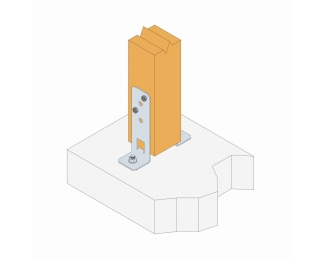 Pie de pilar de jardín regulable en anchura Simpson PPG60/25