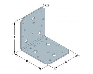 Escuadras estructurales 103x103x90x3mm Simpson AB105