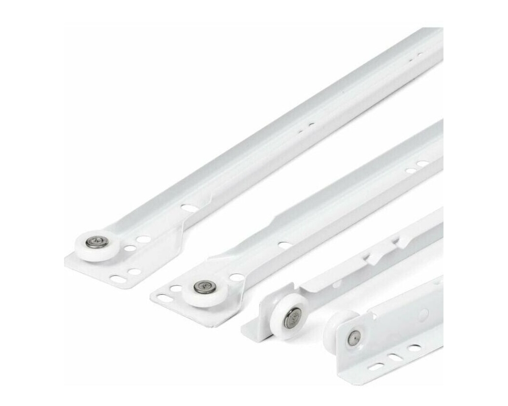 Guías Correderas para Cajón en Color Blanco (Juego de 4 Piezas)