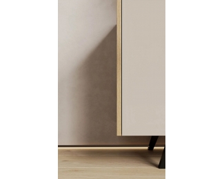 Zócalo de aluminio LED ILLU-B para mampostería y yeso laminado 2 ml