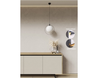 Zócalo de aluminio LED ILLU-B para mampostería y yeso laminado 2 ml