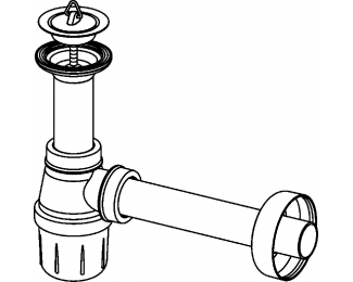 Sifón de botella con válvula Viega 5726