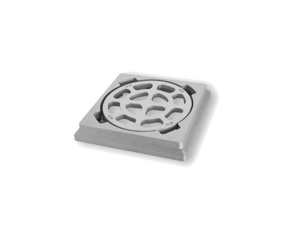 Rejilla cuadrada de aluminio 20x20 cm para arquetas y sumideros Maco 40420