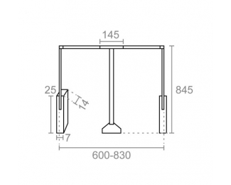 Perchero abatible 600-830mm IA05 Micel 94010