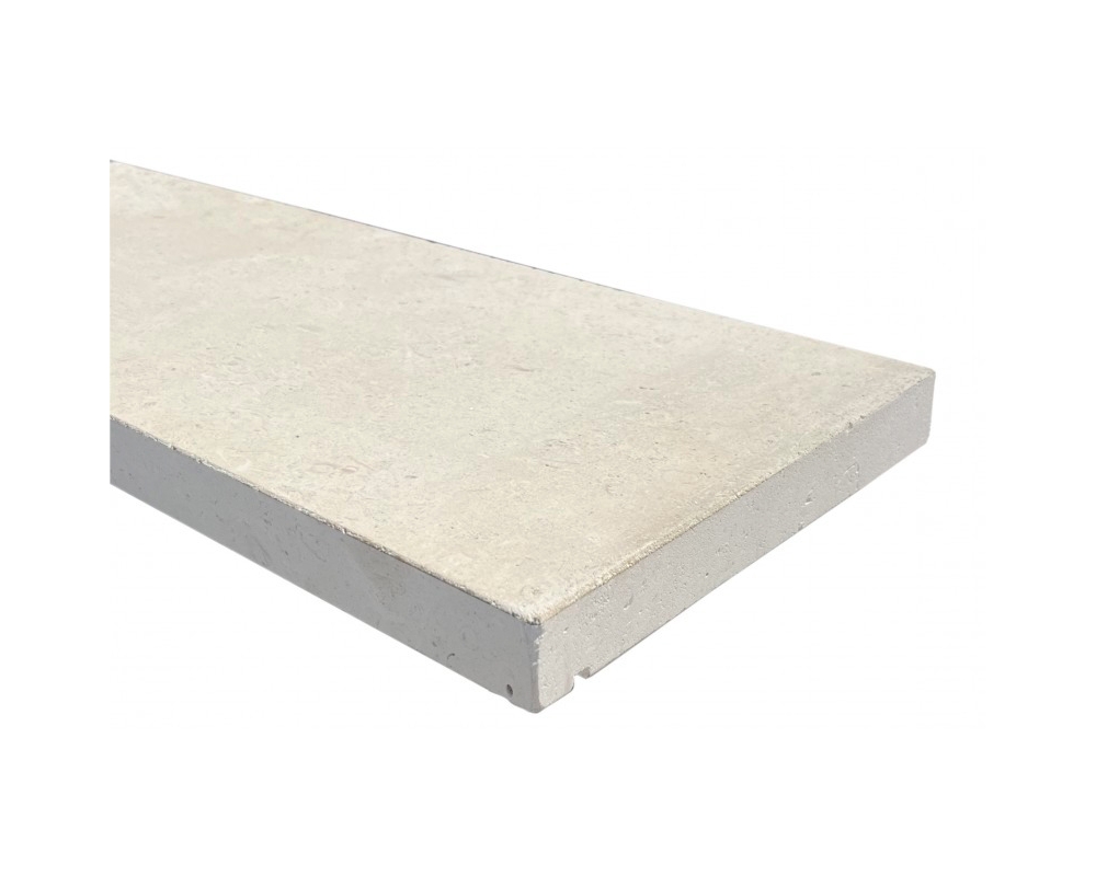 Vierteaguas de piedra apomazado blanco 160x35x3cm
