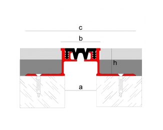 Perfil PVC para juntas de retracción 80x30x2500mm Novojunta Hormigonado