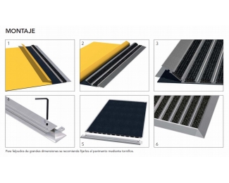 Pavimento antisuciedad para entradas Basmat Atenea Textil 9mm