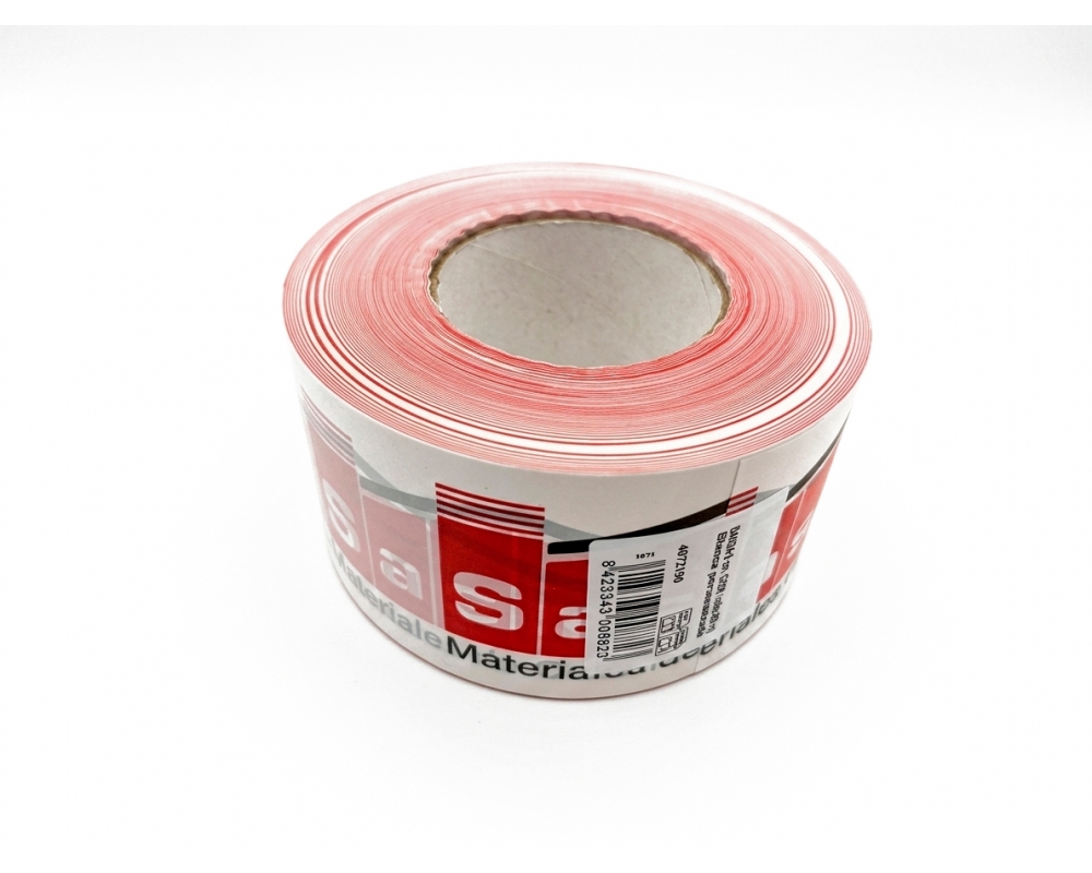 Cinta de balizamiento Sasmak roja y blanca (rollo 250m)