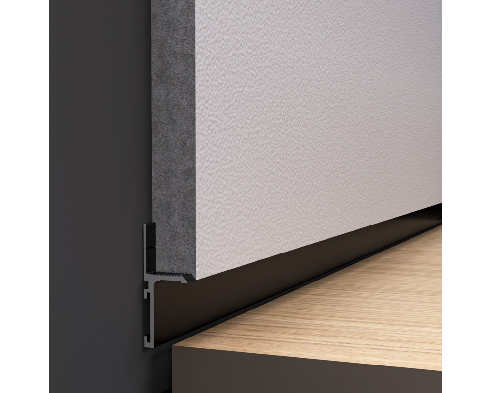 Perfil zócalo sombra S20 para mampostería y yeso laminado 2 ml