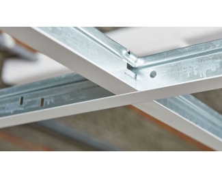 Perfil secundario Chicago Metallic T24 gancho L600 negro mate